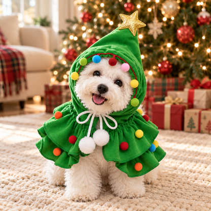 Christmas Tree Pet Cape