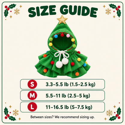 Christmas Tree Pet Cape